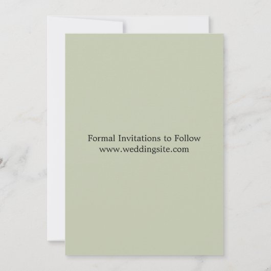 Moderne Monstera Leaf Blumenzage Einladung (Rückseite)