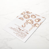 Moderne Monstera Leaf Hochzeit gepresst Folieneinladung (Gedreht)