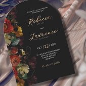 Moderne Moody-Blume Einladung