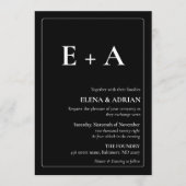 Moderne Moody Foto-Hochzeitseinladung mit QR-Code Einladung (Vorderseite)