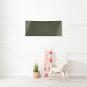 Moderne Moosgrüne Flagge – Anpassbares Design Banner (Insitu)