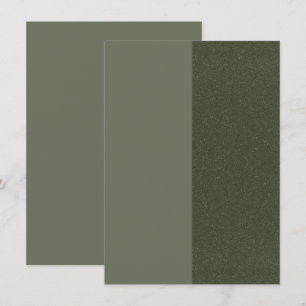 Moderne Moosgrüne Split-Enclosure-Karte – Anpassen Begleitkarte