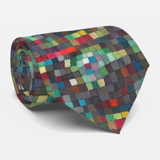 Moderne Mosaik – Pixel-Harmonie Krawatte (Gerollt)