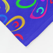 Moderne Mosaike im blauen Hintergrund Fleecedecke (Ecke)