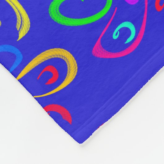 Moderne Mosaike im blauen Hintergrund Fleecedecke (Ecke)