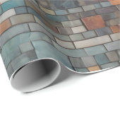 Moderne Mosaikmuster Geschenkpapier (Rolleneckpunkt)