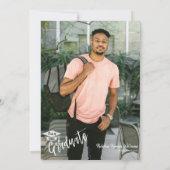 Moderne Moscha Mousse QR Code Foto Graduation Part Einladung (Rückseite)