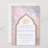 Moderne Moschee Islamische Aqiqa Aqeeqa Baby Einladung (Vorderseite)