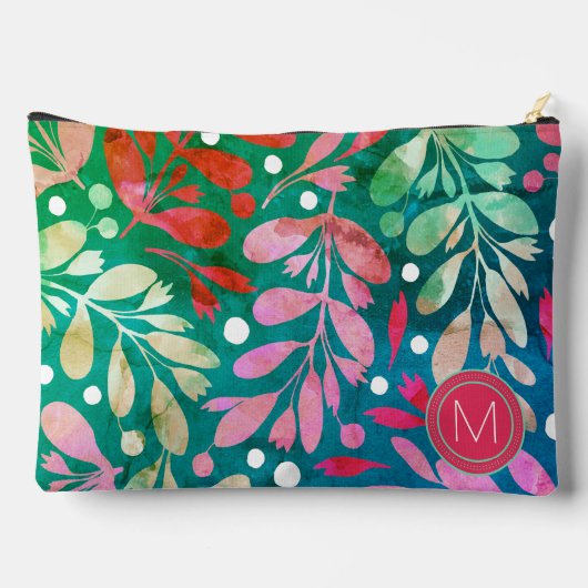 Moderne Mother's Day Trendy Toilettentasche Zubehörtasche (Rückseite)