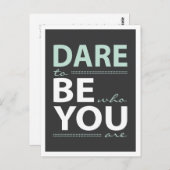 Moderne Motivierend wagen, Sie zu sein Postkarte (Vorne/Hinten)