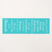 Moderne Motivierend Wörter Blue Yoga Mat Yogamatte (Vorderseite (Horizontal))