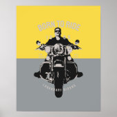 Moderne Motorradfahrer - Kolorblock Kunst Poster (Vorne)
