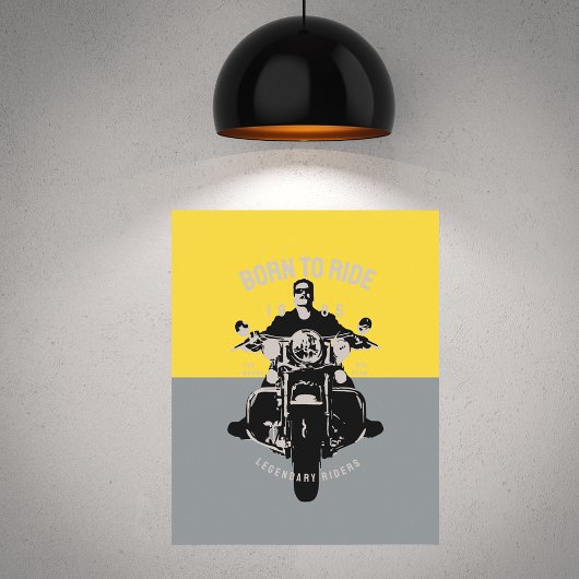 Moderne Motorradfahrer - Kolorblock Kunst Poster