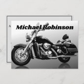 Moderne Motorradfeier Einladung (Vorne/Hinten)