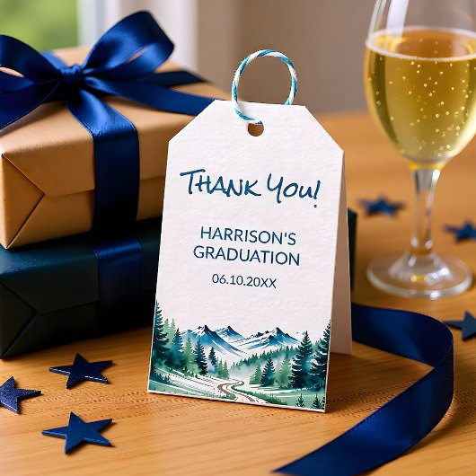 Moderne Mountain-Abschlussfeier Geschenkanhänger
