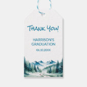 Moderne Mountain-Abschlussfeier Geschenkanhänger (Vorderseite)