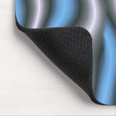 Moderne Mousepad, abstrakt, blau, weiß, grau Mousepad (Ecke)