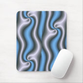 Moderne Mousepad, abstrakt, blau, weiß, grau Mousepad (Mit Mouse)