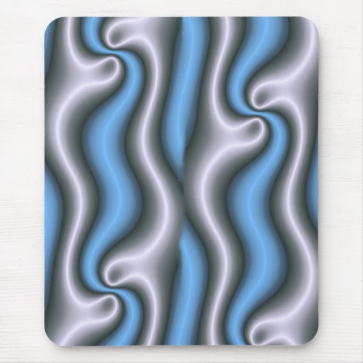 Moderne Mousepad, abstrakt, blau, weiß, grau Mousepad (Vorne)