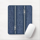 Moderne Mousepad, blaue Jeans mit Reißverschluss Mousepad (Mit Mouse)