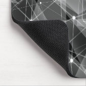 Moderne Mousepad, schwarz, grau, abstrakt Mousepad (Ecke)