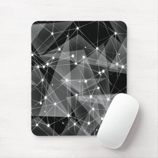 Moderne Mousepad, schwarz, grau, abstrakt Mousepad (Mit Mouse)