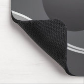 Moderne Mousepad, schwarz, grau, abstrakt Mousepad (Ecke)