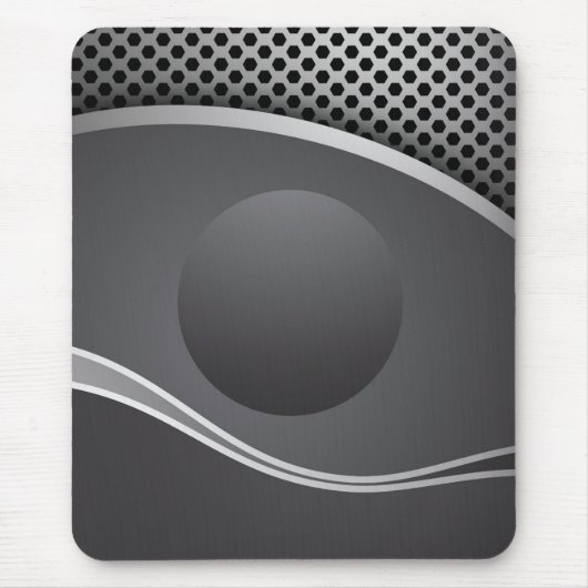 Moderne Mousepad, schwarz, grau, abstrakt Mousepad (Vorne)
