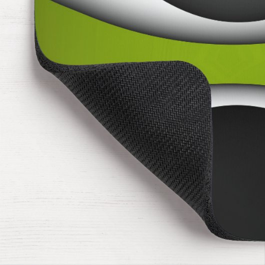 Moderne Mousepad, schwarz, grau, grün, abstrakt Mousepad (Ecke)