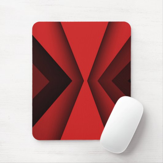 Moderne Mousepad, schwarz, rot, abstrakt, geometri Mousepad (Mit Mouse)
