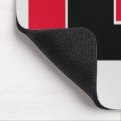 Moderne Mousepad, schwarz, rot, grau, abstrakt Mousepad (Ecke)