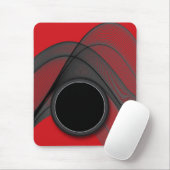Moderne Mousepad, schwarz, rot, grau, abstrakt Mousepad (Mit Mouse)