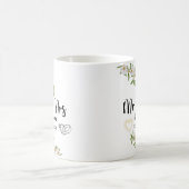 Moderne Mr. & Mr. White und Green Floral Wasserfar Kaffeetasse (Mittel)
