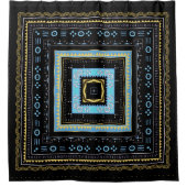 Moderne Mudcloth-Druck Duschvorhang (Vorderseite)