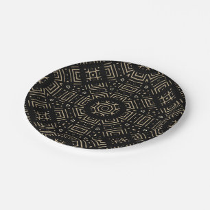 Moderne Mudcloth Musterpapierplatte Pappteller