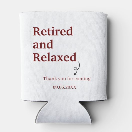 Moderne, müde und entspannte Pension Funny Custom Dosenkühler (Rückseite)