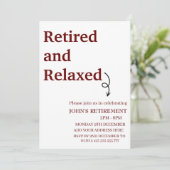 Moderne, müde und entspannte Pension Funny Custom Einladung (Stehend Vorderseite)