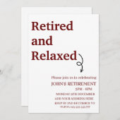 Moderne, müde und entspannte Pension Funny Custom Einladung (Vorne/Hinten)