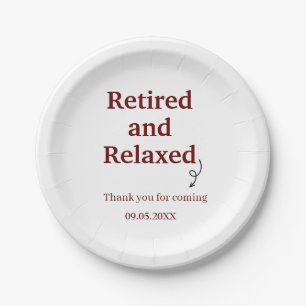 Moderne, müde und entspannte Pension Funny Custom Pappteller