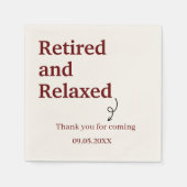 Moderne, müde und entspannte Pension Funny Custom Serviette (Vorderseite)