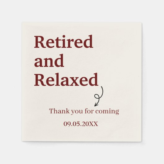 Moderne, müde und entspannte Pension Funny Custom Serviette (Vorderseite)