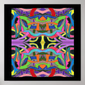 Moderne, muffige, farbige Linie Zeichnend Poster (Vorne)