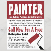 Moderne muffige, gemalte und dekorative Werbung Flyer (Vorne)