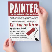 Moderne muffige, gemalte und dekorative Werbung Flyer (Hand)