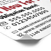 Moderne muffige, gemalte und dekorative Werbung Poster (Ecke)