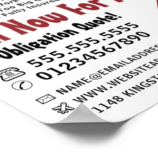 Moderne muffige, gemalte und dekorative Werbung Poster (Ecke)