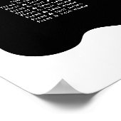 Moderne, muffige Scallope Border White Black Weddi Poster (Ecke)