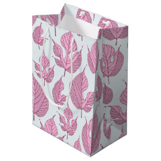 Moderne Mulberry-Blätter Muster Mittleres Geschenk Mittlere Geschenktüte