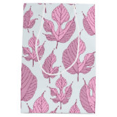 Moderne Mulberry-Blätter Muster Mittleres Geschenk Mittlere Geschenktüte (Rückseite)