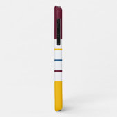 Moderne Mulberry- und Bernstreifen Mit Monogramm Case-Mate iPhone Hülle (Hinten/Links)